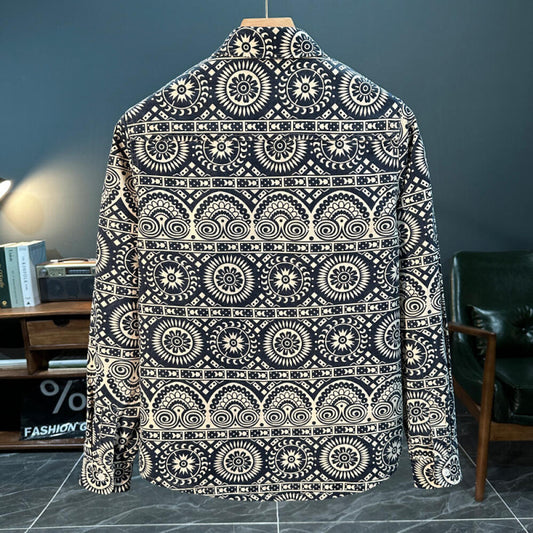 Luxury Print Long-Sleeved Shirt