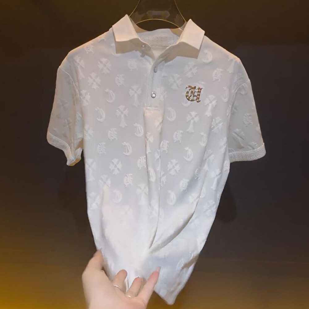 Rune Embossed Polo Shirt