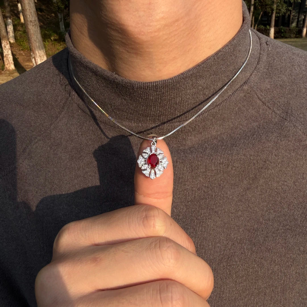 Retro Crimson Necklace