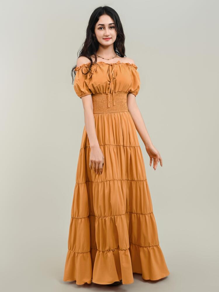 V-Neck Sleeveless Solid Color Patchwork Flared Maxi Dress