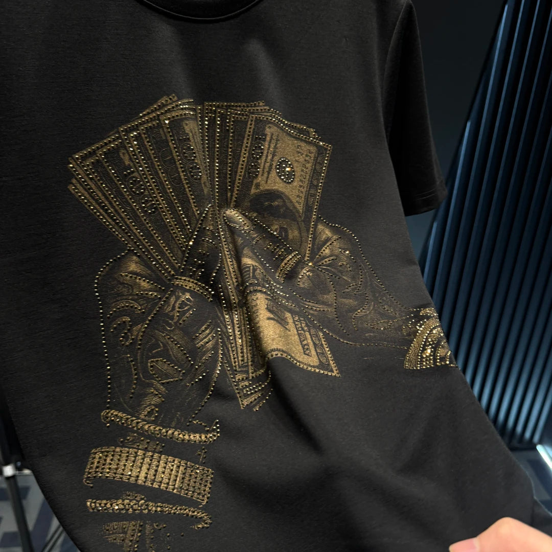 Wealth Prosperity Rhinestone T-Shirt