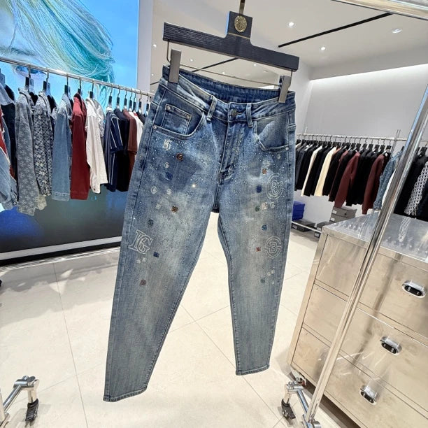 Light Luxury Rhinestone Jeans