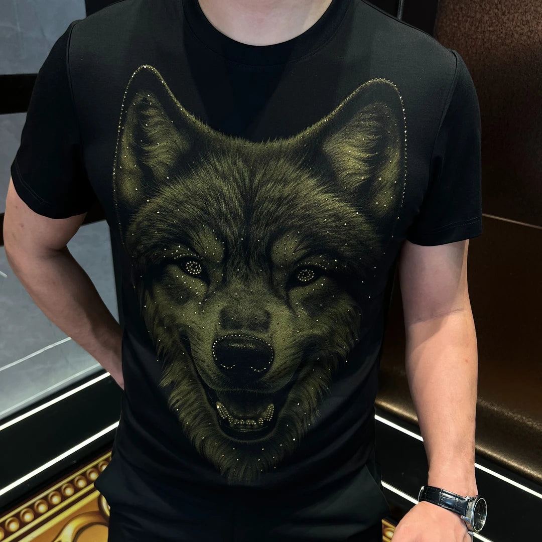 Wolf Head Sequin T-Shirt