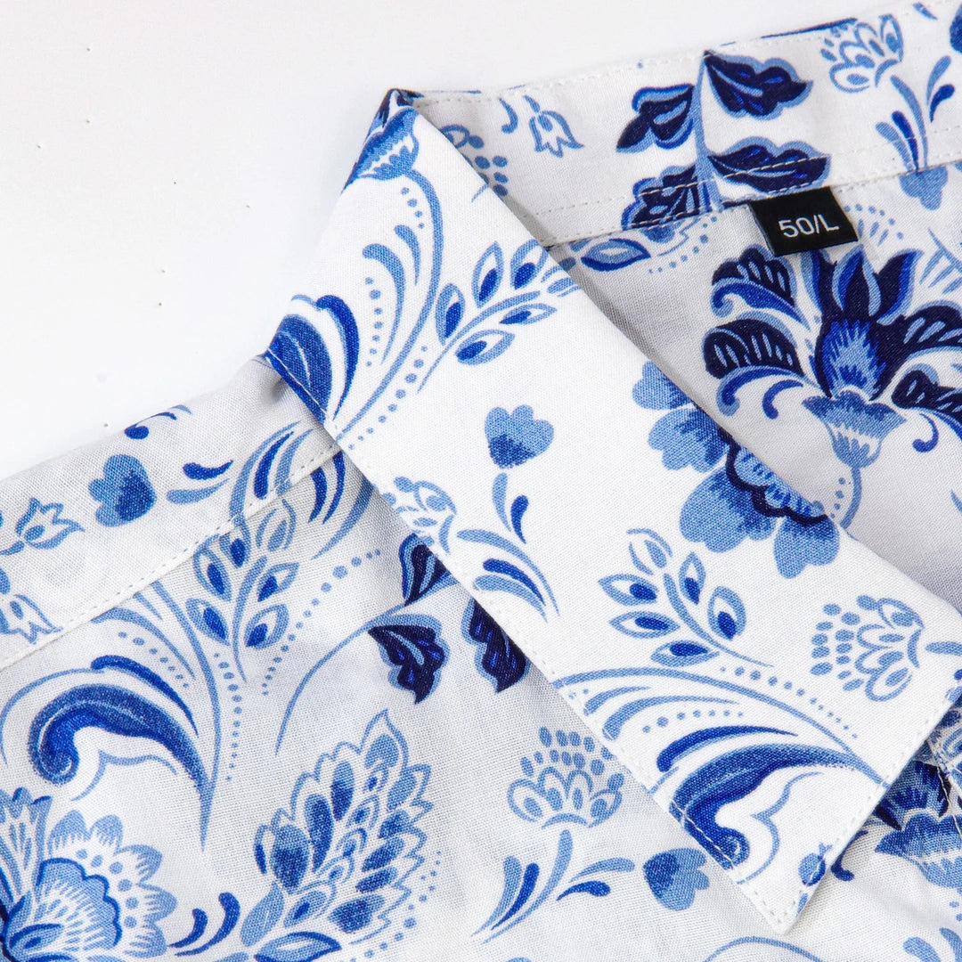 Blue And White Porcelain Style Shirt