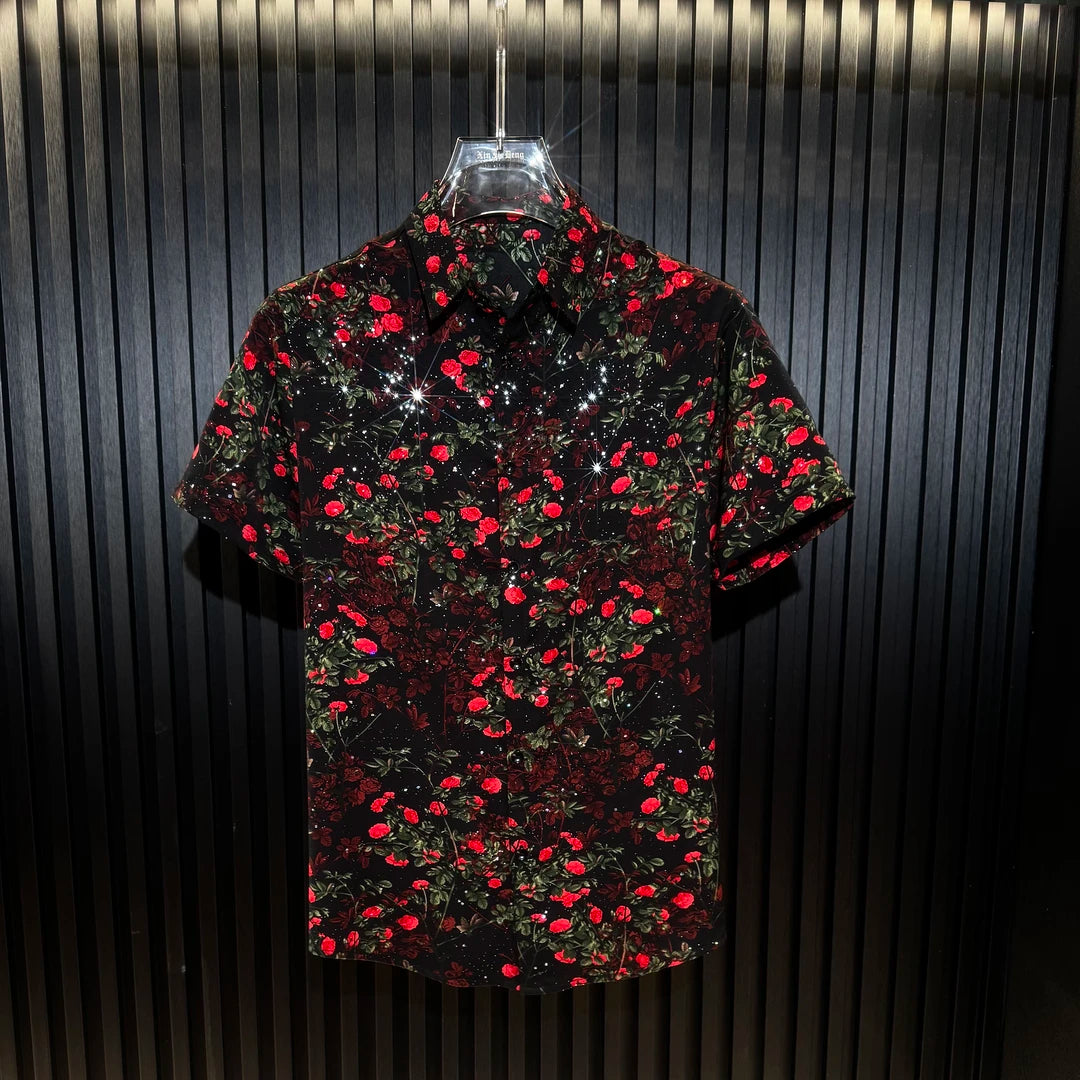 Rose Bouquet Rhinestone Shirt