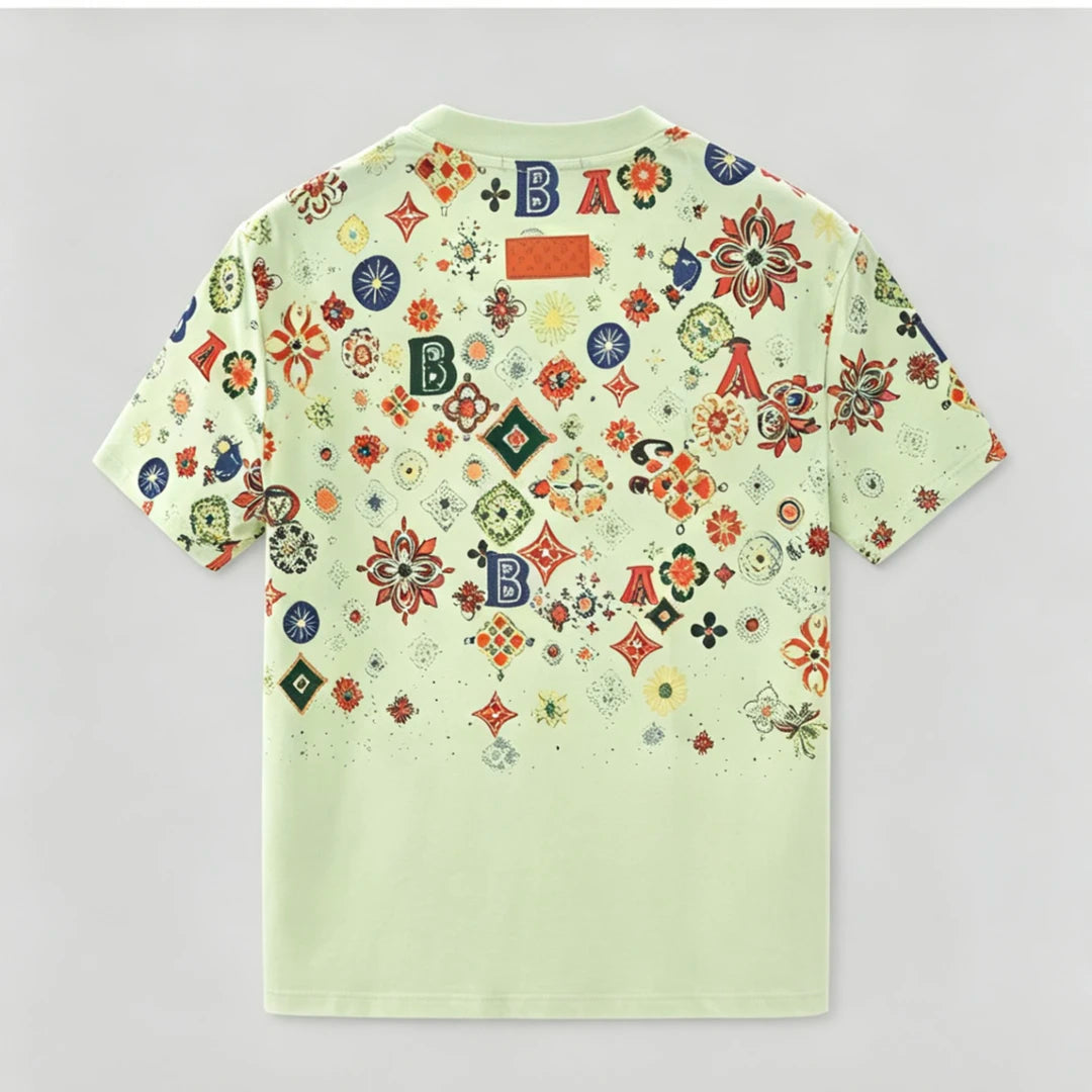 Classic Floral Graphic Print Casual T-Shirt