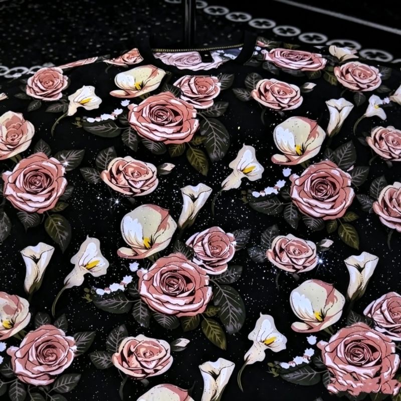 Pink Rose Graphic T-Shirt