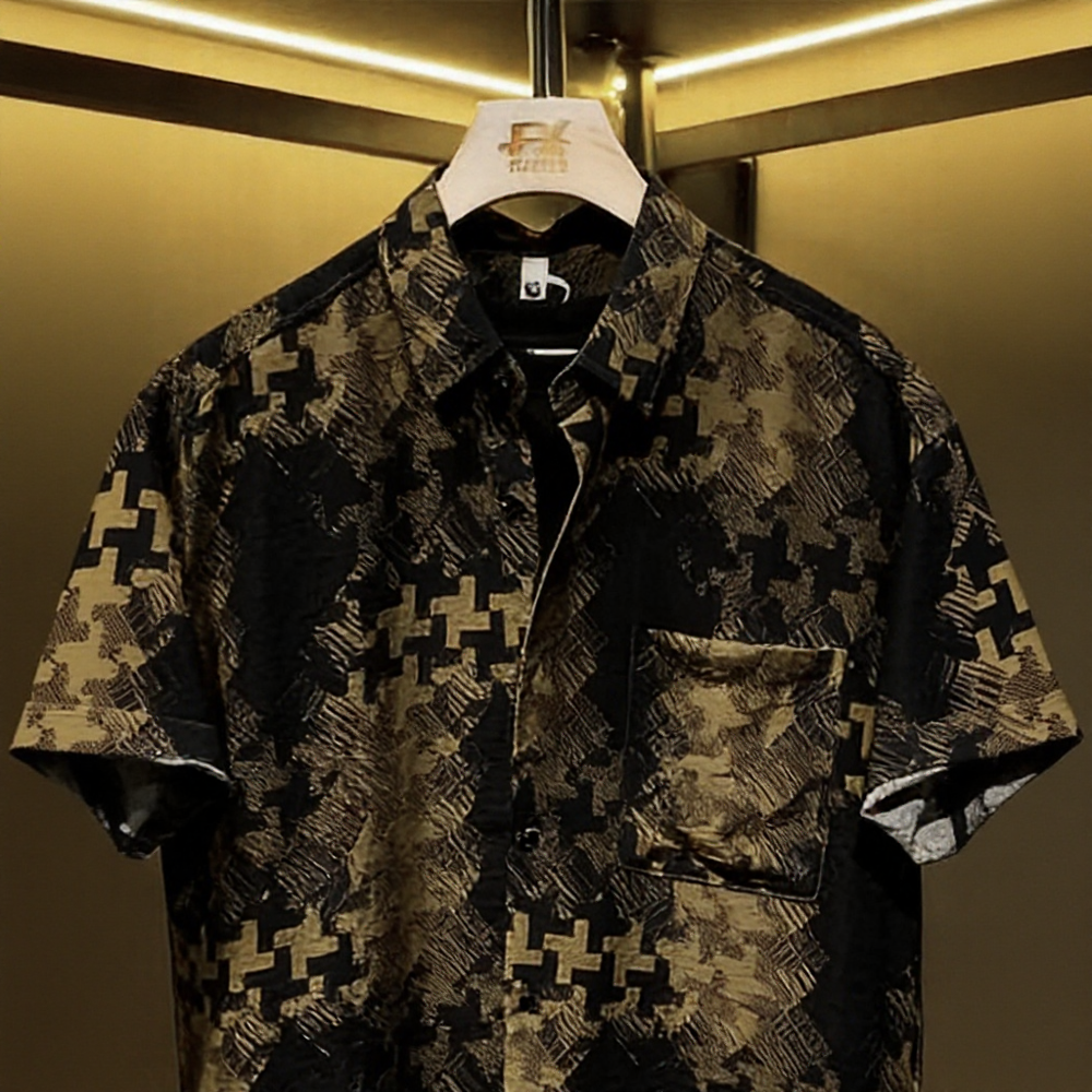 geometric pattern shirt