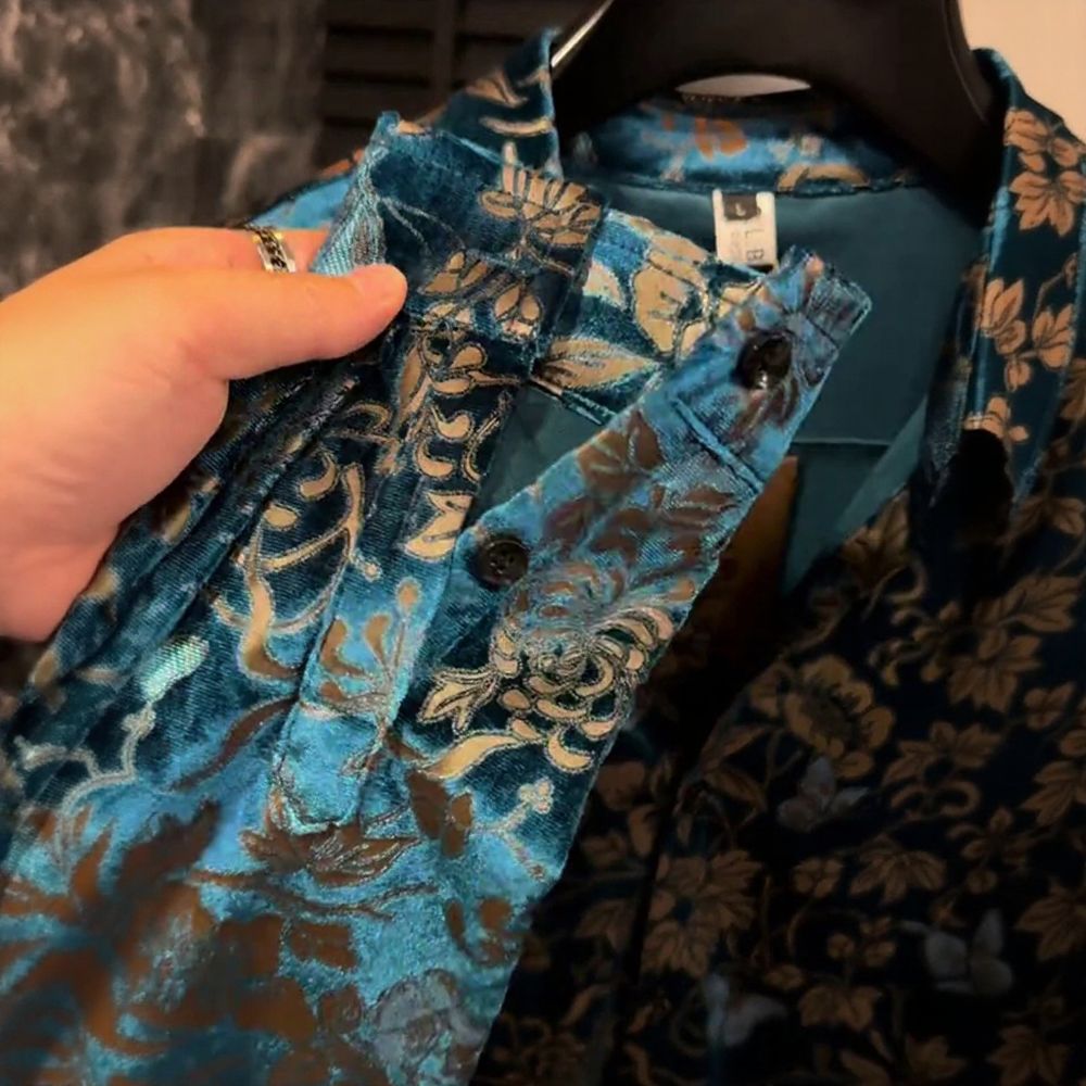 Blue Floral Cluster Shirt
