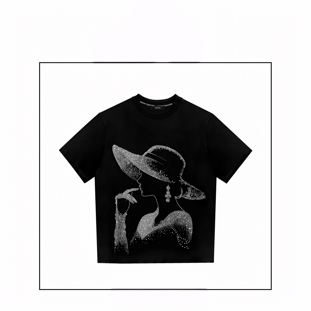 Elegant Lady Rhinestone T-Shirt