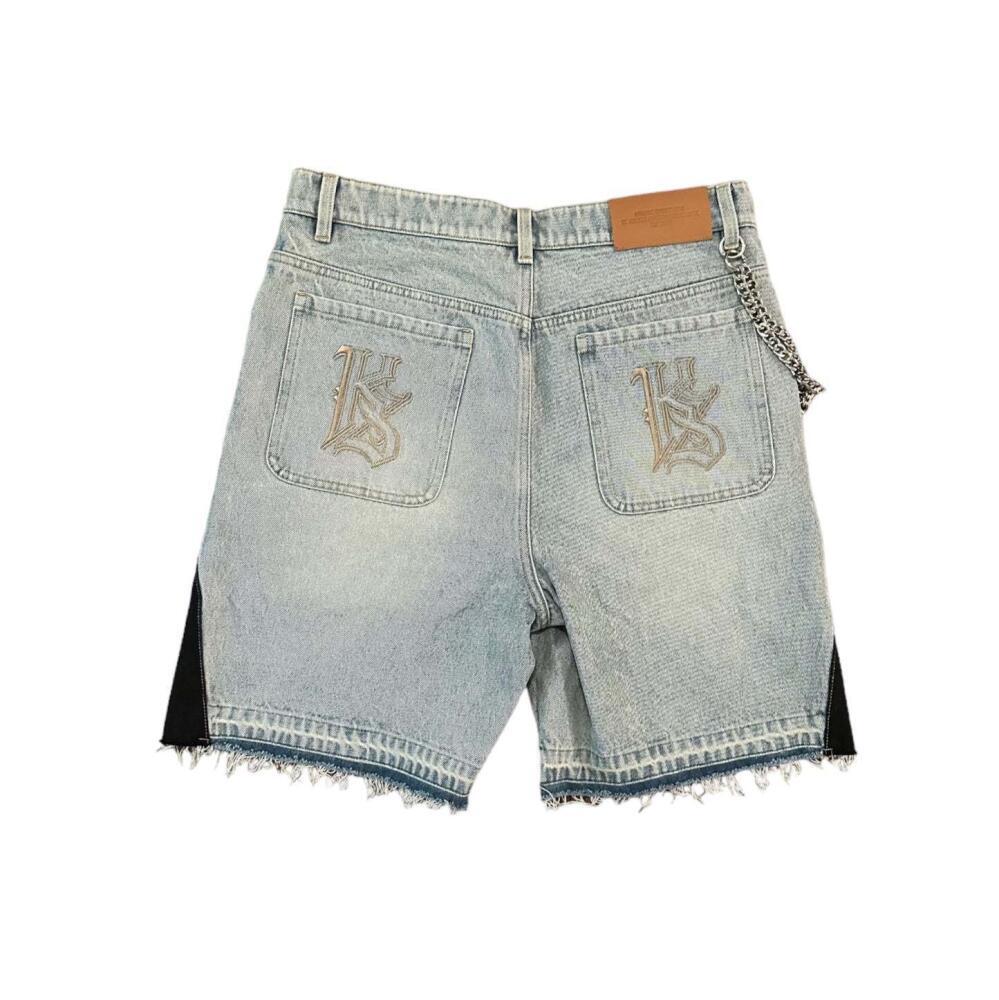 Graffiti Denim Capri Pants