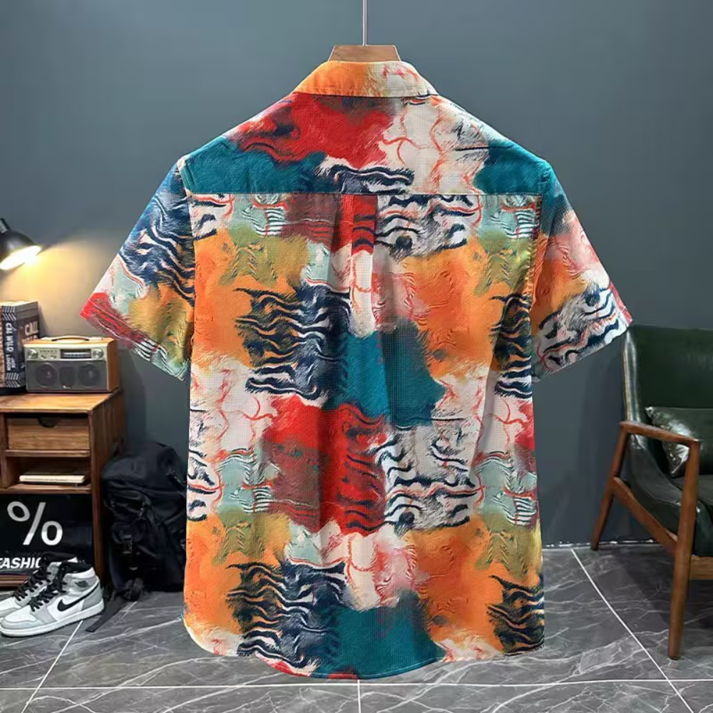 Oil painting style summer shirt