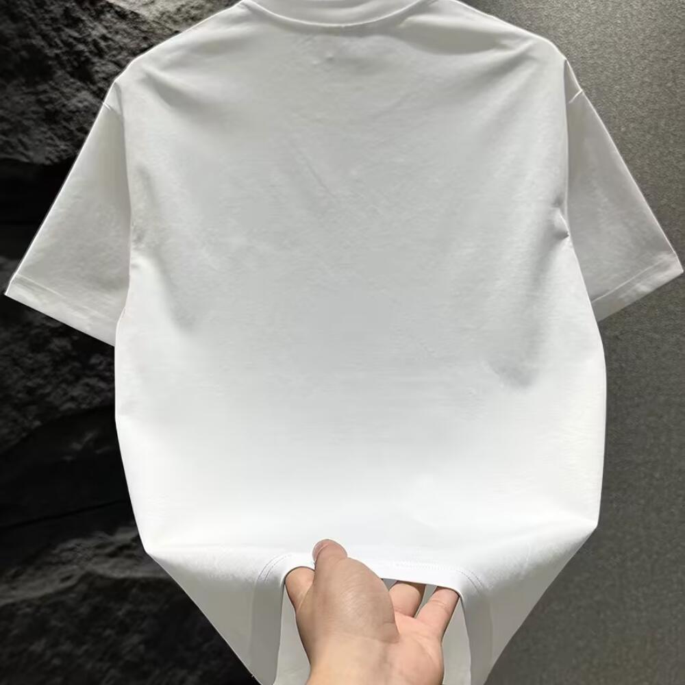 Letter Embroidery Crew Neck Short Sleeve