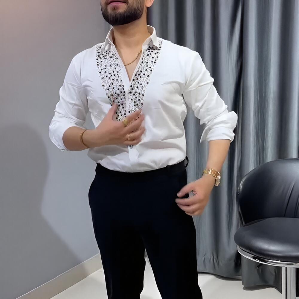 Shining Sequin Business Shirt
