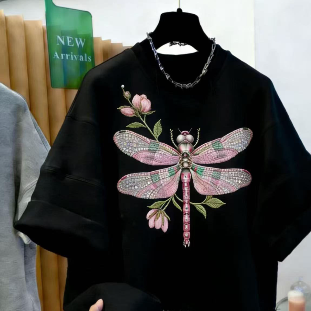 Pink Dragonfly Summer Hot Selling Short-Sleeve T-Shirt