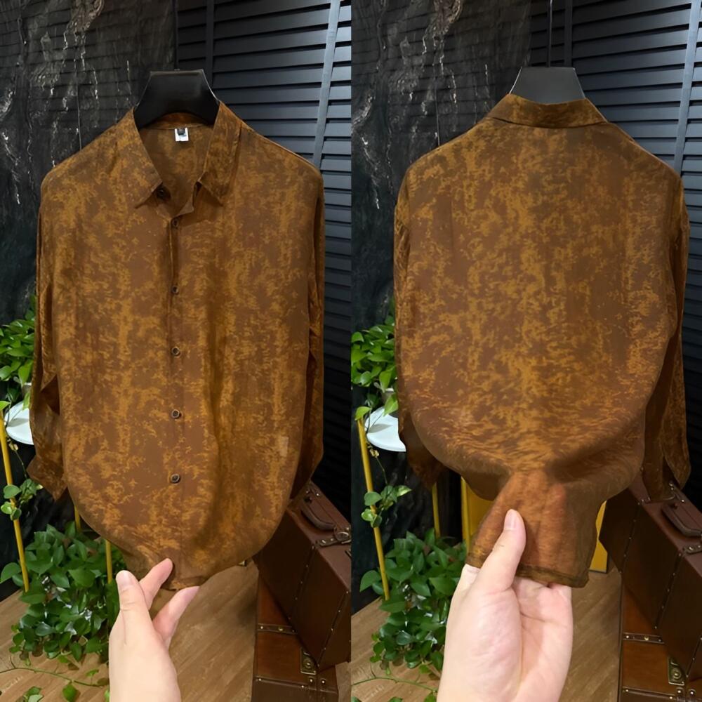 Sheer Shadow Pattern Shirt