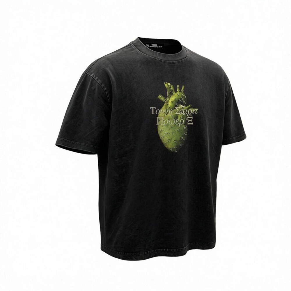 Cactus-Heart Print T-Shirt