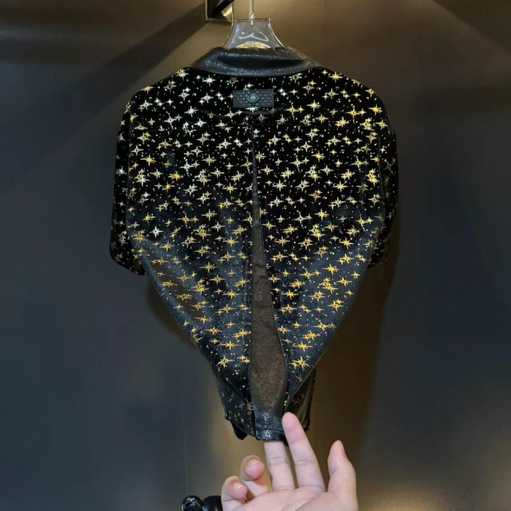 Starry Sky Lapel Polo Shirt