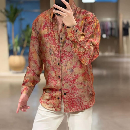 Red Pattern Designer Shirt