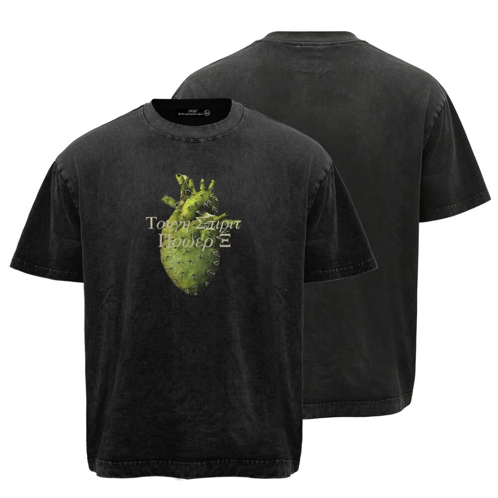 Cactus-Heart Print T-Shirt