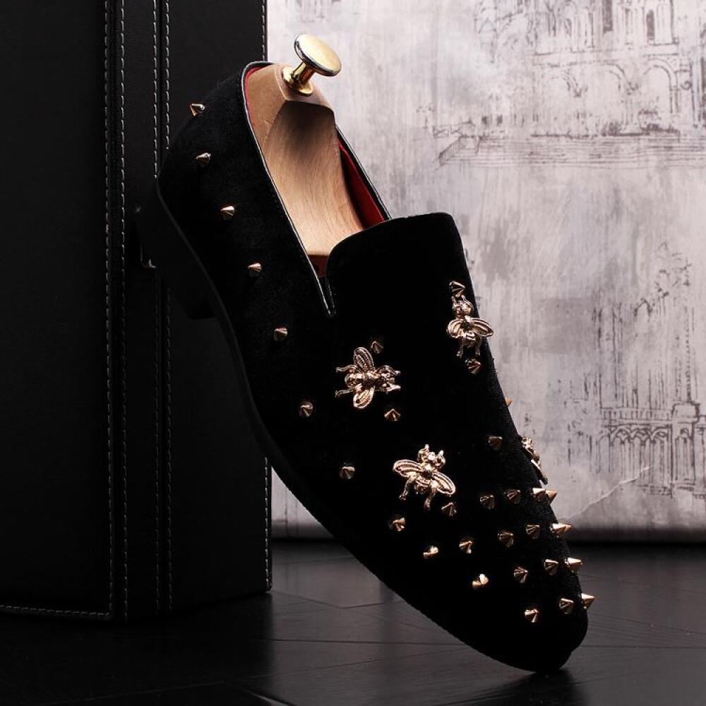 Bee Studded Loafers
