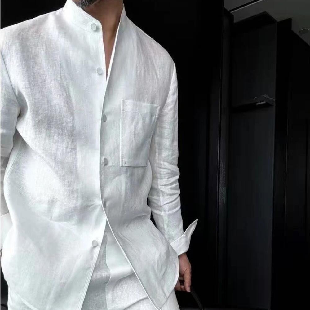 Solid Color Acetate Shirt