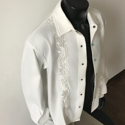 Luxury three-dimensional embroidered shirt