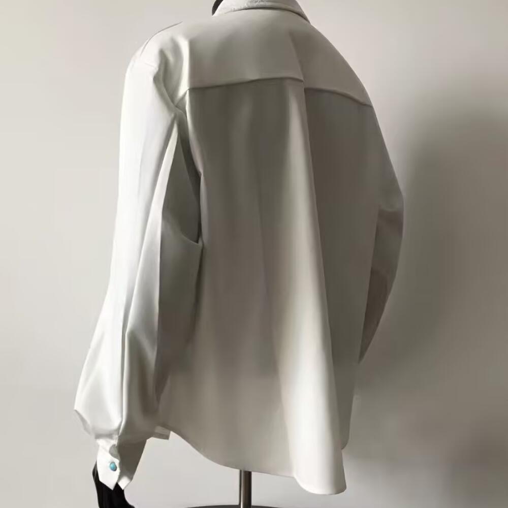 Luxury three-dimensional embroidered shirt