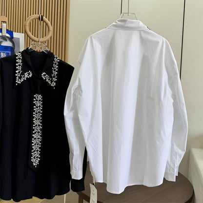 Jewelry Decorated Tie Shirt