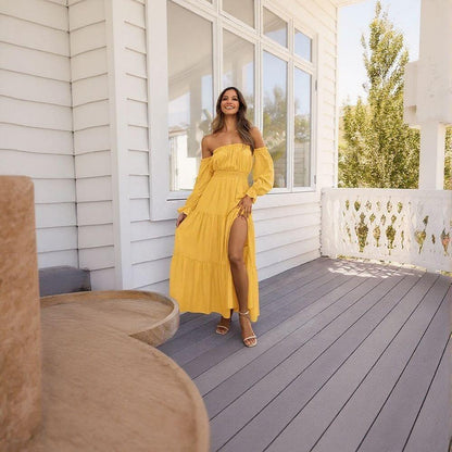 Bohemian Flowy Off-Shoulder Long Sleeve Blouse