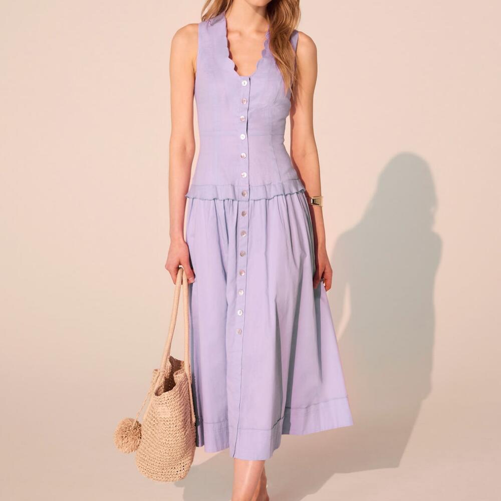 Button Down Sleeveless Dress