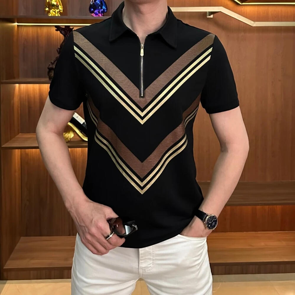 V-shaped Line Business Polo Shirt