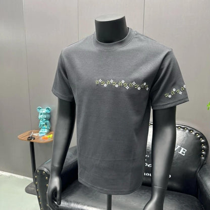 Leaf Embroidered T-Shirt