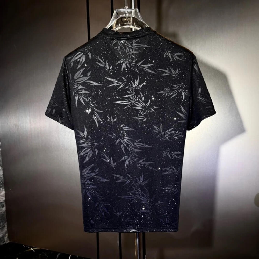 Bamboo Leaf Tone-on-Tone Sequin Shirt