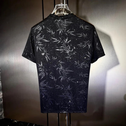 Bamboo Leaf Tone-on-Tone Sequin Shirt