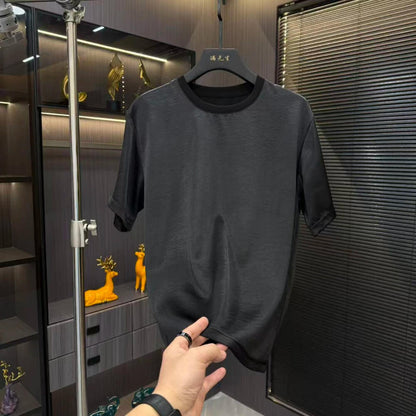 Ice Silk Solid Color T-Shirt