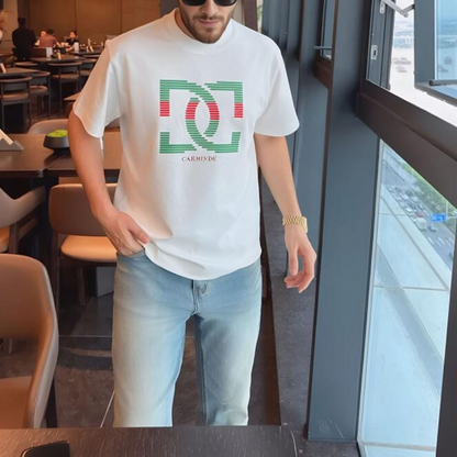 Red‑Green Striped T‑Shirt
