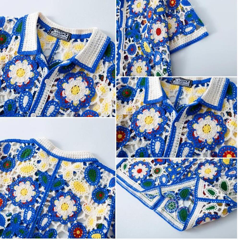 Hollow Out Woven Shirt