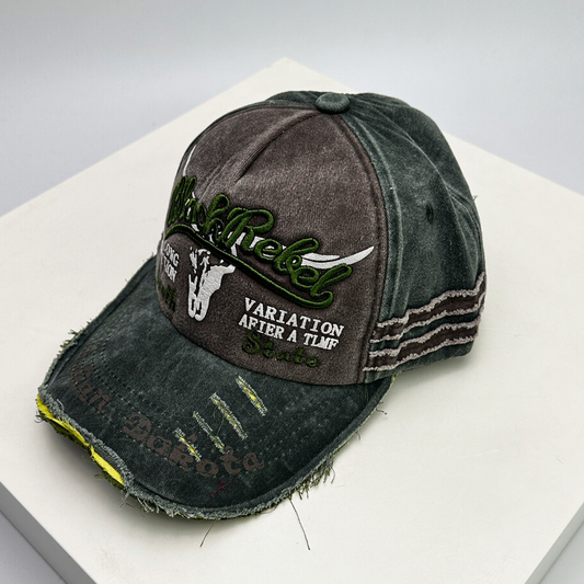 Vintage distressed canvas hat