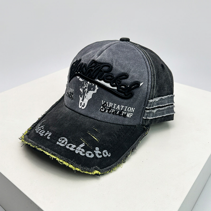 Vintage distressed canvas hat