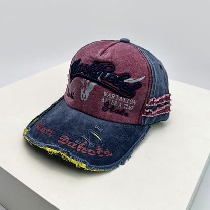 Vintage distressed canvas hat