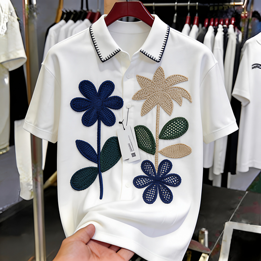 Luxury Floral Polo Shirt