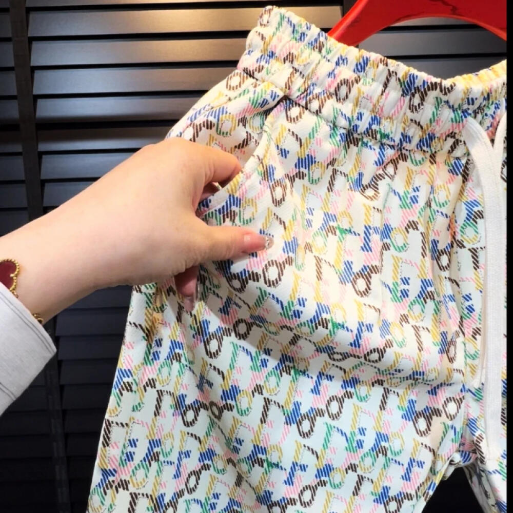 Luxury Music Note Print Shirt & Shorts 2‑Piece Casual Set