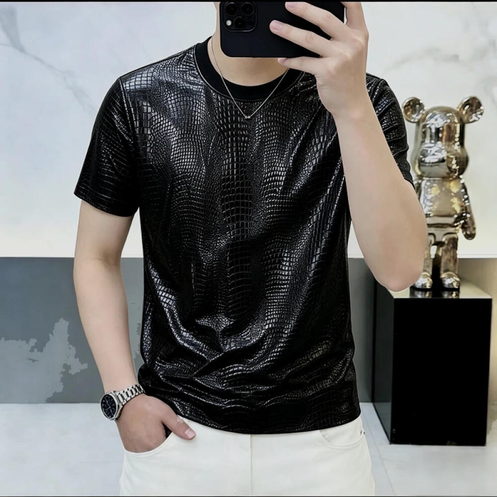 Imitation Crocodile Skin Texture T-Shirt