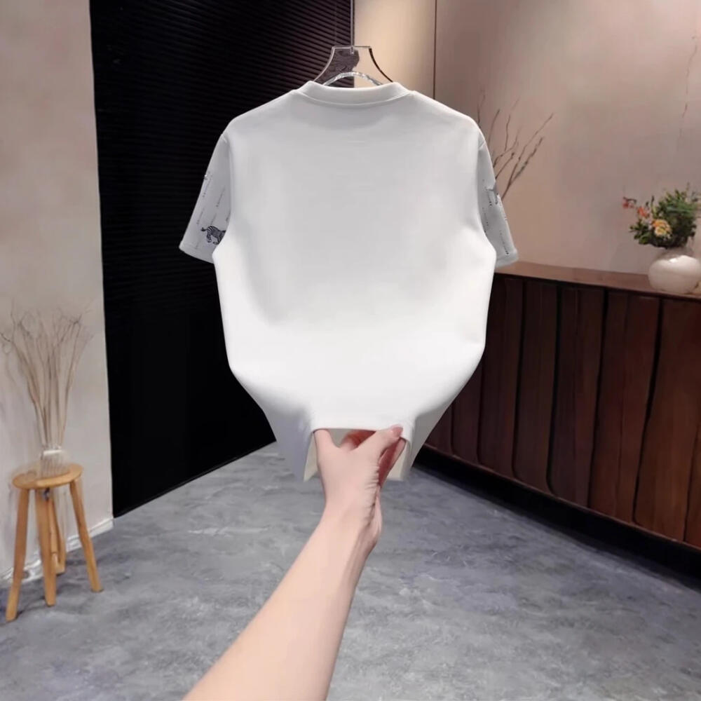 Animal Embroidery Rhinestone T-Shirt