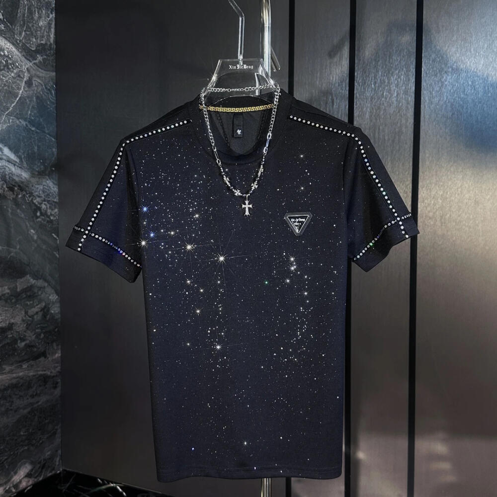 Colorful Gem Rhinestone T‑Shirt