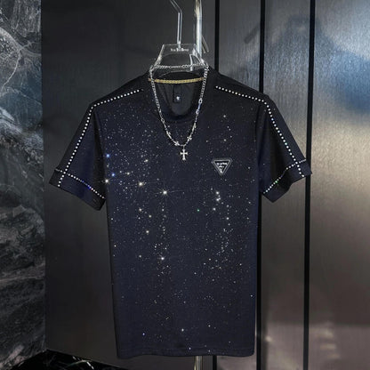 Colorful Gem Rhinestone T‑Shirt