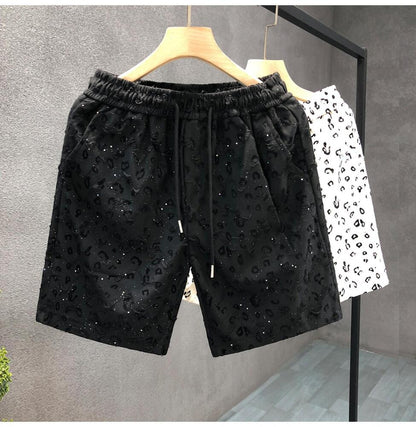 Leopard Print Star Ripped Shorts