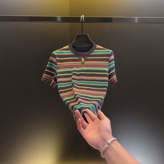 Multi-color Horizontal Stripe T-Shirt