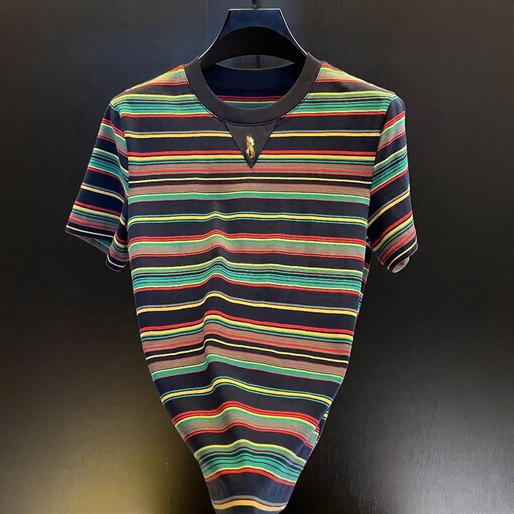 Multi-color Horizontal Stripe T-Shirt
